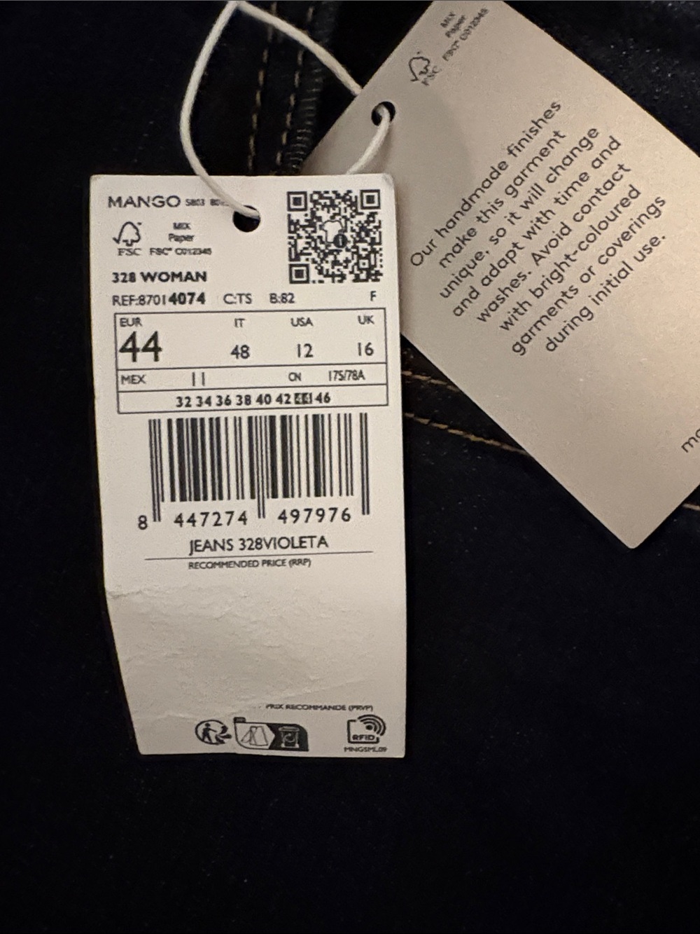Women’s Dark Blue Flared Jeans - Picture 3 of 4
